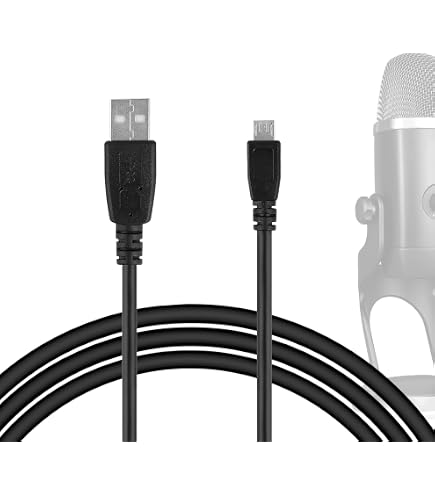 Arzweyk Replacement Blue Yeti Microphone Cable, Mini USB Charging